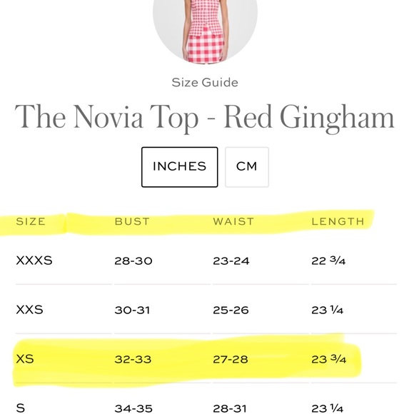 Hill House The Novia Top Red and White Gingham Top XS - Picture 9 of 10